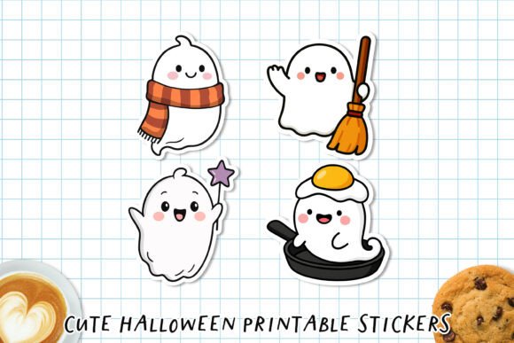 Adorable Kawaii Ghosts for Your Halloween Projects