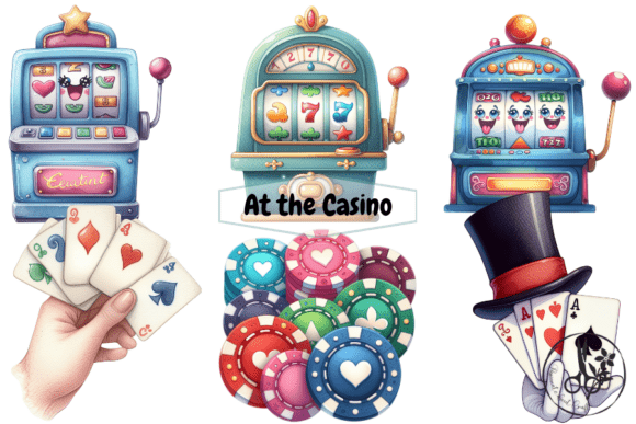 At the Casino - Clipart: High-Impact Design Assets