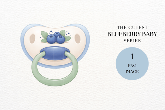 Blueberry Berry First Birthday Pacifier: A Sweet Design Asset