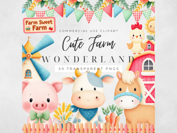 Bringing Countryside Charm to Your Designs: Farm Animals Clipart