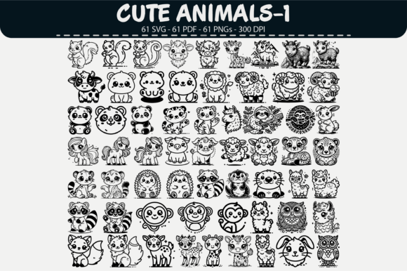 Cute Animal Clipart – 61 Designs for Whimsical Creations