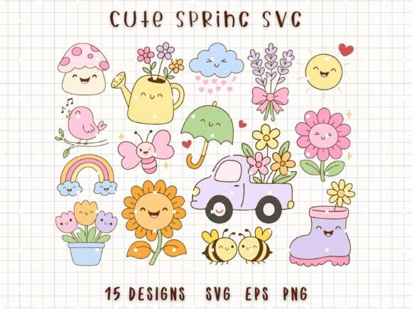 Cute Spring SVG Flowers Clipart: A Fresh Take on Seasonal Design
