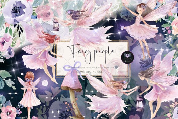 Enchant Your Projects with Fairy Magic Watercolor Clipart