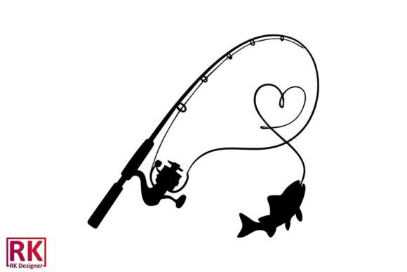 Fishing Rod SVG Love Fish SVG Heart SVG: A Festive Catch for Creatives