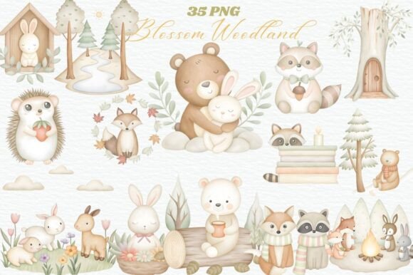 Forest Friends Woodland Animal Clipart: A Creative Toolkit for Warmth and Whimsy