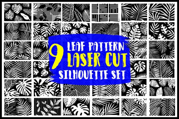 Leaf Pattern Laser Cut Silhouette Bundle: Nature-Inspired Design Assets