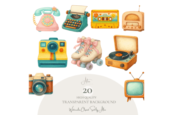 Revive Your Projects with a Retro Clipart PNG Bundle