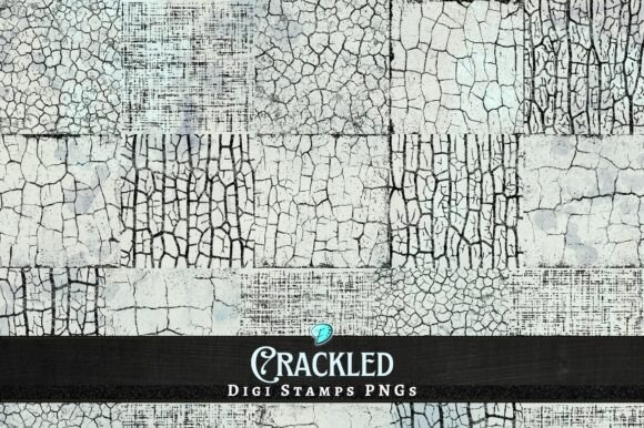 Unleash Vintage Charm with Crackled Digi Stamps Overlays PNG