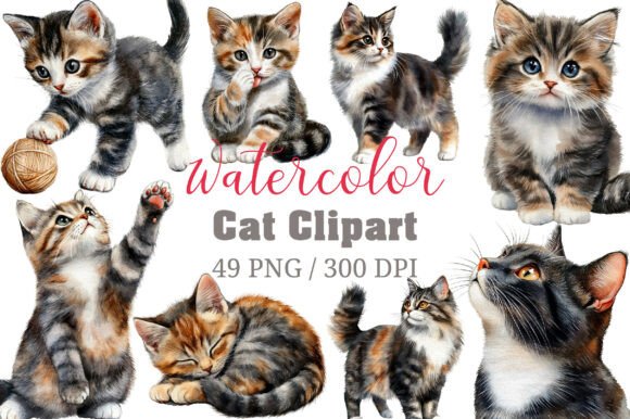 Watercolor Cat Clipart PNG: Unleashing Creative Charm
