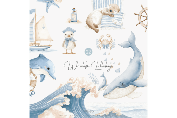 Watercolor Ocean Nursery Clipart: A Designer's Coastal Toolkit