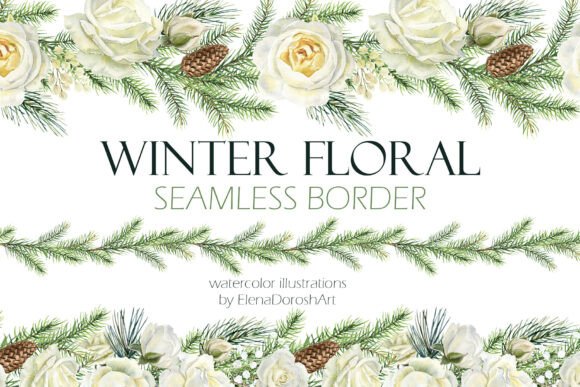 Watercolor Winter Floral Seamless Border: A Creative Designer’s Guide